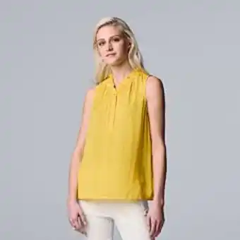 Kohl's Women's simply vera vera wang ruffle neck tank offer