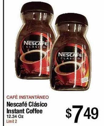 Jons International Café Instantáneo Nescafé Clásico Instant Coffee offer