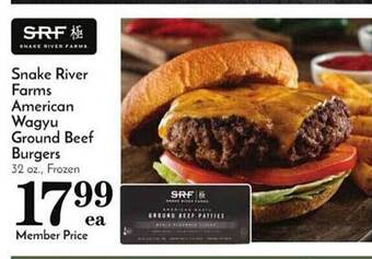 Pavilions Snake River Farms American Wagyu Ground Beef Burgers offer