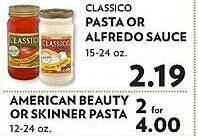 Reasors Classico Pasta Or Alfredo Sauce offer