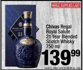 Super King Markets Chivas Regal Royal Salute 21 Year Blended Scotch Whisky offer