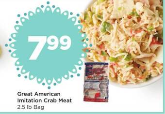 Food 4 Less Great American Imitation Crab Meat offer