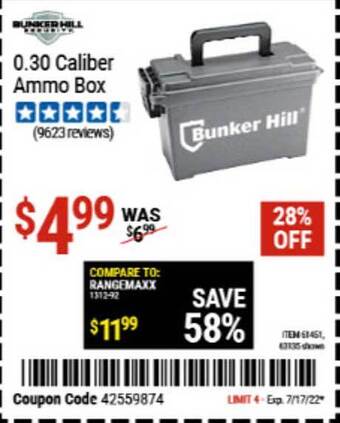 Harbor Freight Tools 0.30 Caliber Ammo Box offer
