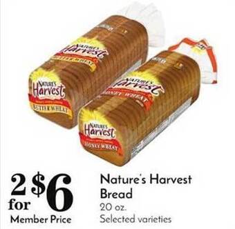 Pavilions Nature's Harvest Bread offer