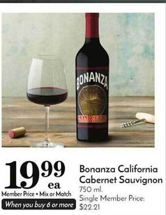 Pavilions Bonanza California Cabernet Sauvignon offer