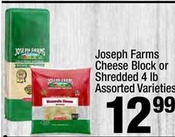 Super King Markets Joseph Farms Cheese Block Or Shredded Assorted Varieties offer