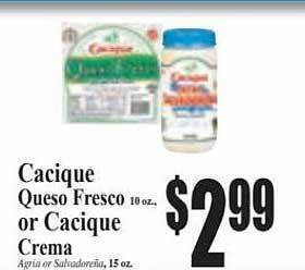 Baja Ranch Cacique Queso Fresco Or Cacique Crema offer