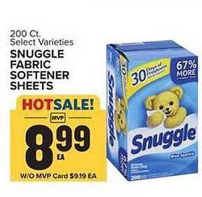 Food Lion Snuggle Fabric Softener Sheets offer