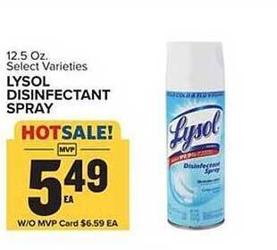 Food Lion Lysol Disinfectant Spray offer