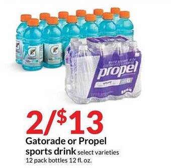 Hy-Vee Gatorade Or Propel Sports Drink offer