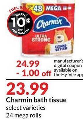 Hy-Vee Charmin Bath Tissue offer