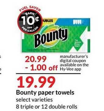 Hy-Vee Bounty Paper Towels offer
