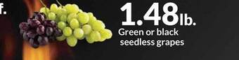Hy-Vee Green Or Black Seedless Grapes offer