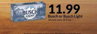 Hy-Vee Busch Or Busch Light offer