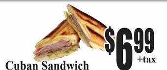 Baja Ranch Cuban Sandwich offer