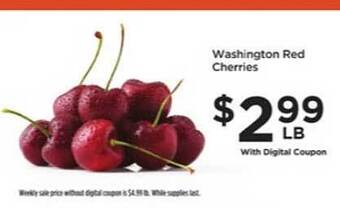 Food 4 Less Washington Red Cherries offer
