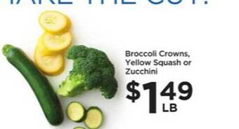 Food 4 Less Broccoli Crowns, Yellow Squash Or Zucchini offer