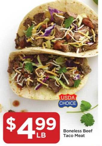 Food 4 Less Boneless Beef Taco Meat offer