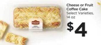 Food 4 Less Cheese Or Fruit Coffee Cake offer
