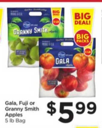 Food 4 Less Gala, Fuji Or Granny Smith Apples offer