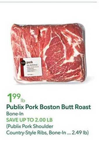 Publix Publix Pork Boston Butt Roast offer