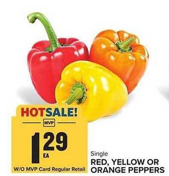 Food Lion Single Red, Yellow Or Orange Peppers offer