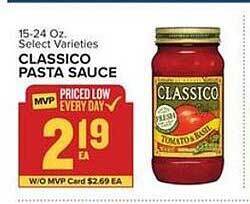 Food Lion Classico Pasta Sauce offer