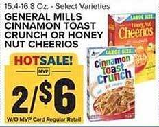 Food Lion General Mills Cinnamon Toast Crunch Or Honey Nut Cheerios offer