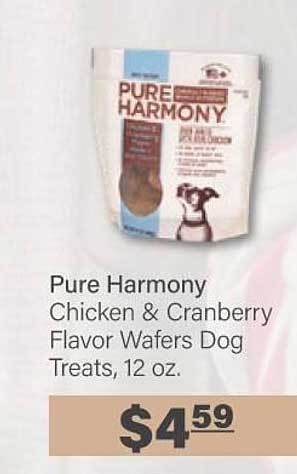 Commissary Pure Harmony Chicken & Cranberry Flavor Wafers Dog Treats offer