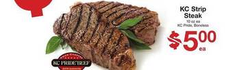 Price Chopper Kc Strip Steak offer