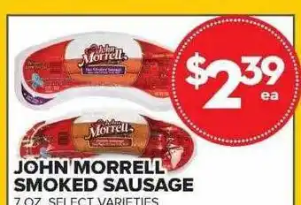 Price Cutter John Morrell Smoked Sausage offer