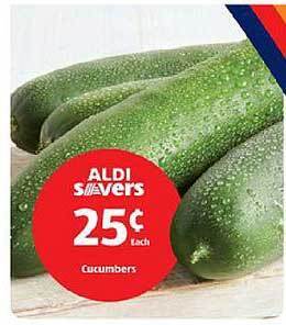 Aldi Cucumbers offer