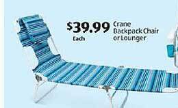 Aldi Crane Backpack Chair Or Lounger offer