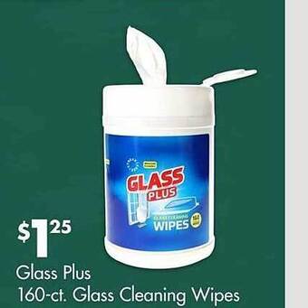 Dollar Tree Glass Plus 160-ct. Glass Cleaning Wipes offer