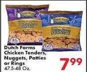Fairplay Dutch Farms Chicken Tenders Nuggets Patties Or Rings offer