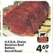 Fairplay U.s.d.a. Choice Boneless Beef Bottom Round Roast offer