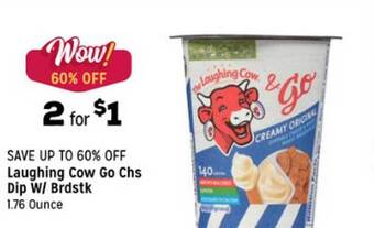 Grocery Outlet Laughing Cow Go Chs Dip W Brdstk offer