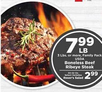 IGA Boneless Beef Ribeye Steak offer