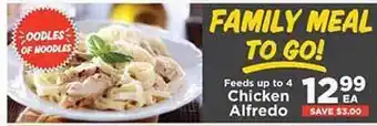 IGA Feeds Up To 4 Chicken Alfredo offer