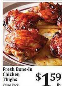 Rosauers Fresh Bone-in Chicken Thighs offer