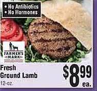 Rosauers Fresh Ground Lamb offer
