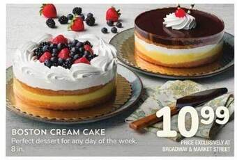 Albertsons Boston Cream Cake offer