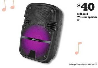 Family Dollar Billboard Wireless Speaker offer