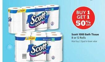 Family Dollar Scott 1000 Bath Tissue offer