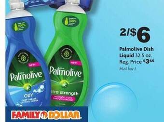 Family Dollar Palmolive Dish Liquid offer