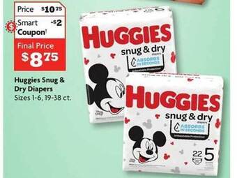 Family Dollar Huggies Snug & Dry Diapers offer