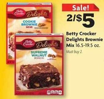Family Dollar Betty Crocker Delights Brownie Mix offer