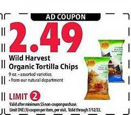 Festival Foods Wild Harvest Organic Tortilla Chips offer