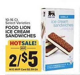 Food Lion Food Lion Ice Cream Sandwiches offer