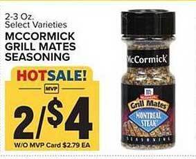 Food Lion Mccormick Grill Mates Seasoning offer